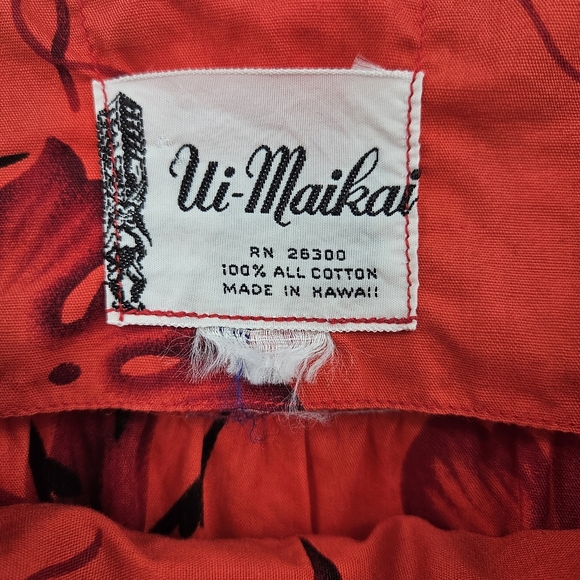 Vintage Ui-Maikai Hawaiian Dress 60s Cotton Medium - Picture 8 of 8